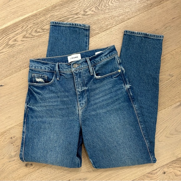 Frame Le Sylvie High Rise Slender Straight Jeans - Picture 4 of 10